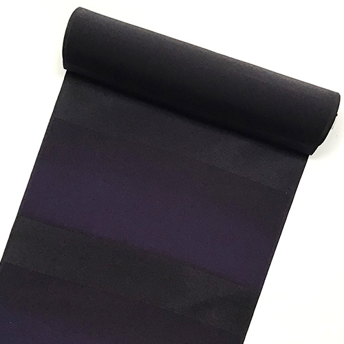 「一蔵オリジナル」小紋　黒ラメ横段ぼかし染　紫